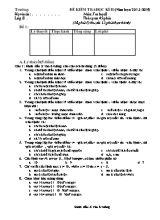 Đề kiểm tra học kì II Tin học lớp 8 (Có đáp án) - Năm học 2013-2014